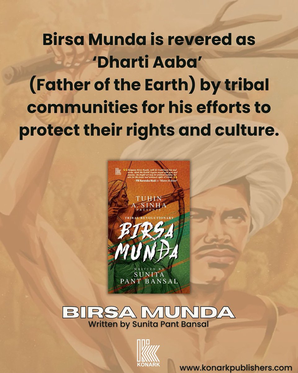 Birsa Munda — revered as Dharti Aaba (Father of the Earth) — led the fight to protect tribal rights and culture. 🌿

📘 Read his powerful story in ‘Birsa Munda’ by Sunita Pant Bansal
🛒 Order now on Amazon: amzn.in/d/829NIgS

#BirsaMunda #TribalHero