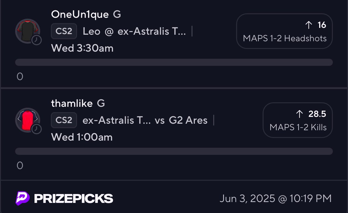 Let’s get to It.
Loving Both Odds &amp; Maps
God Bless &amp; Good Luck
We cash you join dubclub 🫡

#PrizePicks | #PrizePicksCS2 | #GamblingTwitter | #prizepicksEsports | #CS2 | #prizepicksgg