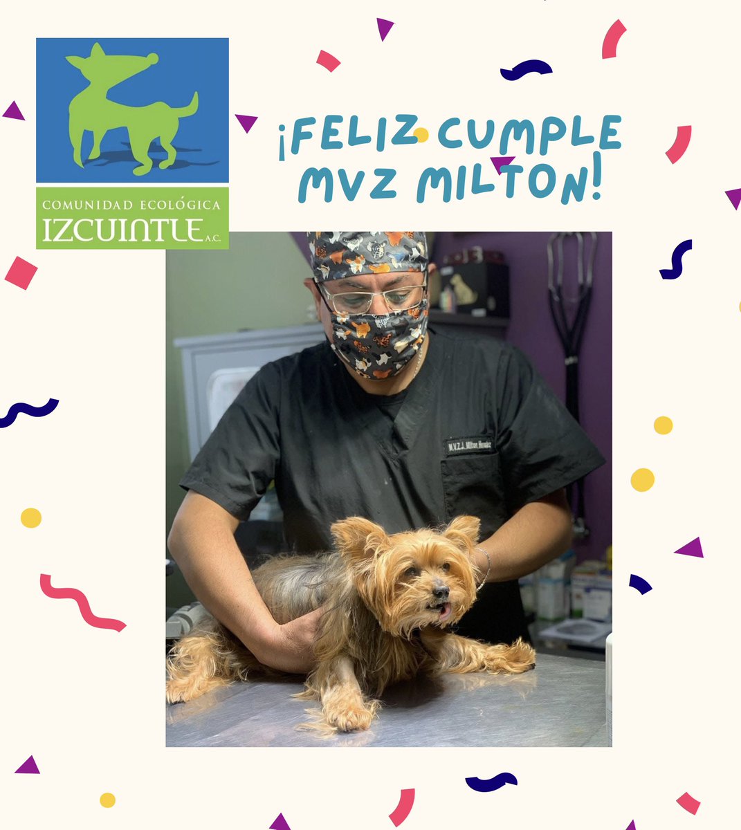 ¡Feliz cumple a nuestro querido MVZ Milton Hernandez!!! 🥳 👨🏻‍⚕️ 

¡GuauGracias de parte de CEI y todos los peludos! 🐶 🎉