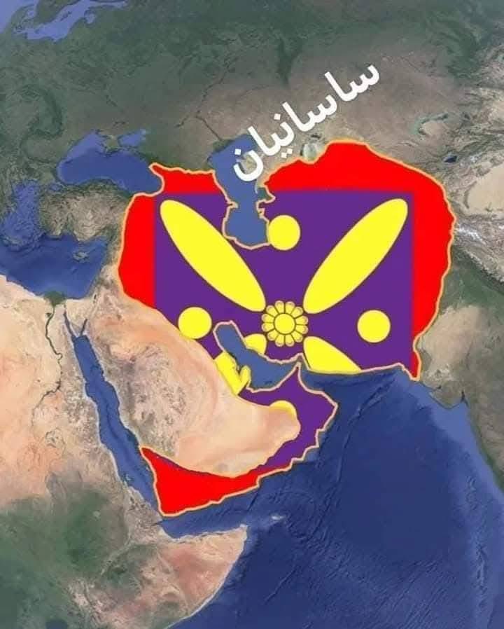 نقشه قلمروی ۹ شاهنشاهی اجداد تاجیکان:
۱ - هخامنشیان 
۲ - اشکانیان
۳ - کوشانیان
۴ - ساسانیان
۵ - یفتلیان
۶ - طاهریان
۷ - صفاریان
۸ - سامانیان
۹ - غوریان