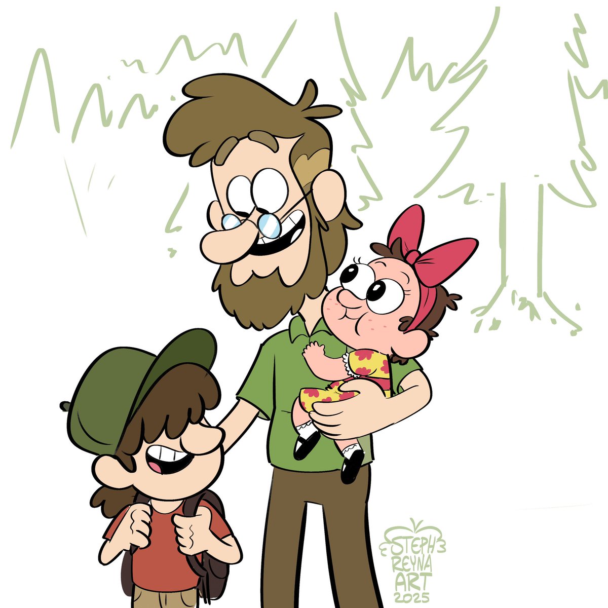 StephReynaArt's tweet image. Fidds and his babiess