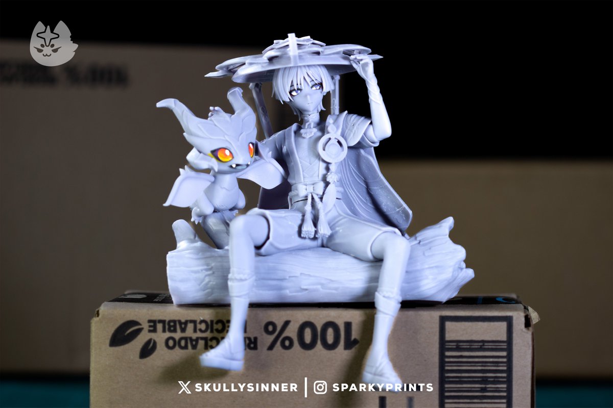 Wanderer and Mini Durin test-print  for <a href="/remyJF76/">Remy💫</a>  🐱🐲✨

#wanderer #minidurin #scaramouche #genshinimpact #genshin