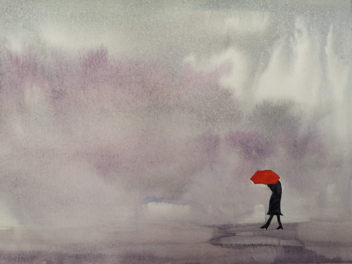 Rainy day #watercolour #art #painting #watercolor #watercolorart #aquarelle