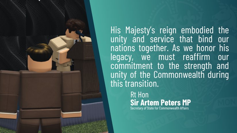 Statement from Commonwealth Secretary @ArtemPetersBUK on the abdication of King Arthur I