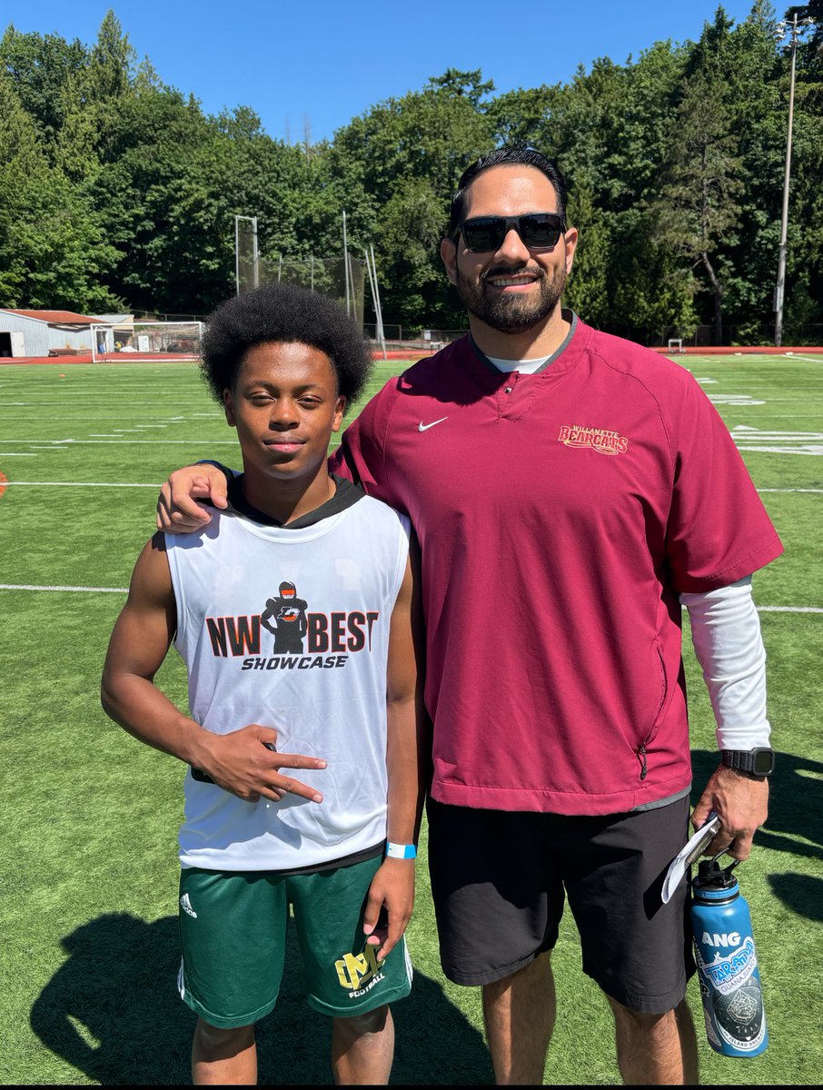 Elijah Dysart (@elijahdysart_5) on Twitter photo Big shoutout to <a href="/Coach_G_Magana/">Gerardo Magaña</a>, former team captain <a href="/NorthernStateU/">Northern State U.</a>, now is the O-Line coach <a href="/WillametteFB/">Willamette Football</a> for taking the time to have a conversation with me at the <a href="/nwbestshowcase_/">NW BEST</a> hosted by <a href="/lewisclarkfb/">Lewis & Clark Football</a> . Thank you Coach!
<a href="/MoreauFootball/">Moreau Catholic Football</a> <a href="/CoachDicko/">Donald Dicko White</a> <a href="/Coachkam1911/">Keith Minor</a> <a href="/dionisms/">Dion Evans | #ΩΨΦ</a> Big shoutout to <a href="/Coach_G_Magana/">Gerardo Magaña</a>, former team captain <a href="/NorthernStateU/">Northern State U.</a>, now is the O-Line coach <a href="/WillametteFB/">Willamette Football</a> for taking the time to have a conversation with me at the <a href="/nwbestshowcase_/">NW BEST</a> hosted by <a href="/lewisclarkfb/">Lewis & Clark Football</a> . Thank you Coach!
<a href="/MoreauFootball/">Moreau Catholic Football</a> <a href="/CoachDicko/">Donald Dicko White</a> <a href="/Coachkam1911/">Keith Minor</a> <a href="/dionisms/">Dion Evans | #ΩΨΦ</a>