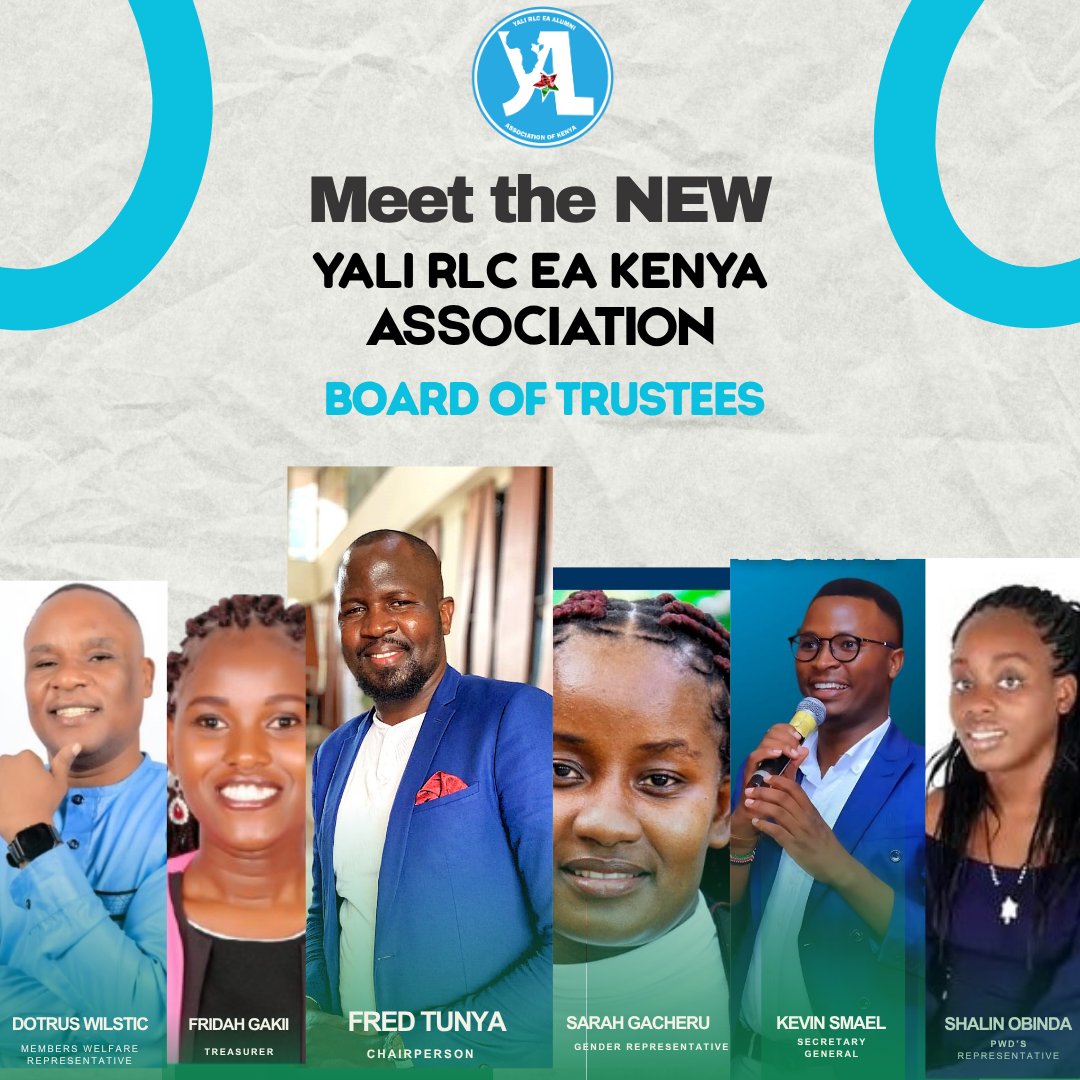YALI RLC EA - Alumni Chapter of Kenya (@yalialumnike) on Twitter photo Introducing the New Board of Trustees <a href="/YALIAlumniKe/">YALI RLC EA - Alumni Chapter of Kenya</a>
We’re excited to welcome a visionary and committed team that will help guide our association forward. This new board will focus on building a financially stable & well-run organization for the next 3 years.
#YALIAssociationKe Introducing the New Board of Trustees <a href="/YALIAlumniKe/">YALI RLC EA - Alumni Chapter of Kenya</a>
We’re excited to welcome a visionary and committed team that will help guide our association forward. This new board will focus on building a financially stable & well-run organization for the next 3 years.
#YALIAssociationKe