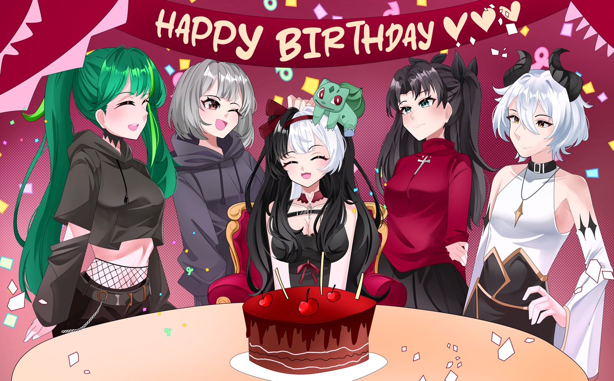 Thank you so much for the birthday wishes today!! ;w;
I was lucky enough to get this cute art made for me by some friends!! Aren’t they the best? 🥺

Beautiful art is by Amanekocha on vgen!