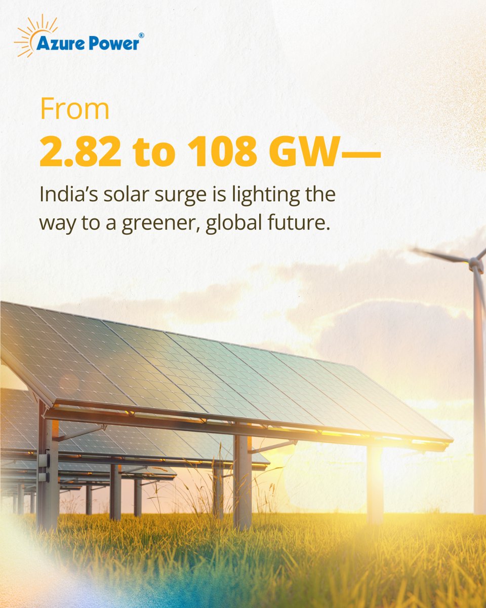 India’s solar capacity has soared from 2.82 GW in 2014 to over 108 GW in 2024—driving one of the world’s most remarkable clean energy transitions.

#Sustainability #renewableneergy