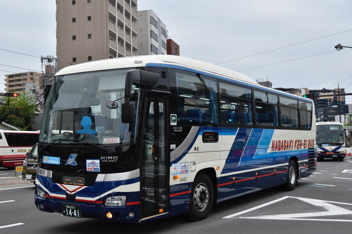 長崎県営バス 新車日野セレガ 5A02号車 大村営業所所属