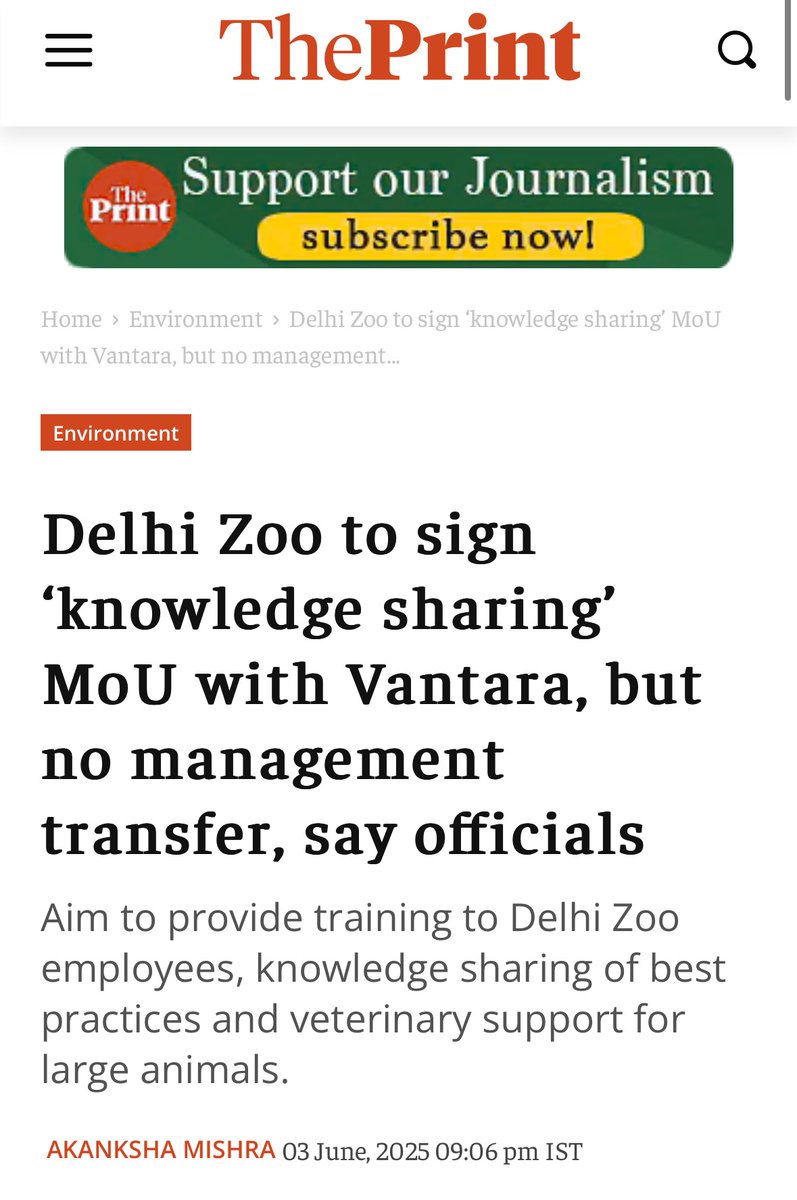 Jairam Ramesh (@jairam_ramesh) on Twitter photo The Delhi Zoo is under the direct control of the Union Ministry of Environment, Forests, and Climate Change. It is planning to sign an agreement with the one and only Vantara and the Gujarat Govt for getting better management practices. 
But while the Govt claims that this is The Delhi Zoo is under the direct control of the Union Ministry of Environment, Forests, and Climate Change. It is planning to sign an agreement with the one and only Vantara and the Gujarat Govt for getting better management practices. 
But while the Govt claims that this is