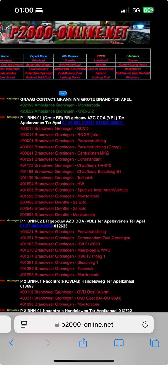 Zeer grote brand in AZC Ter Apel