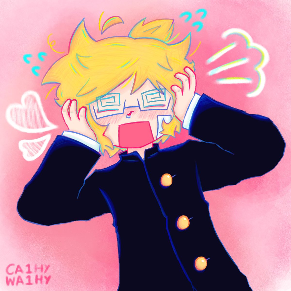 ca1hywa1hy's tweet photo. I drew it digitally bc I wanted too… #vocaloidtwt #plusboy #lenkagamine #yay https://t.co/e1S7qiiVA3