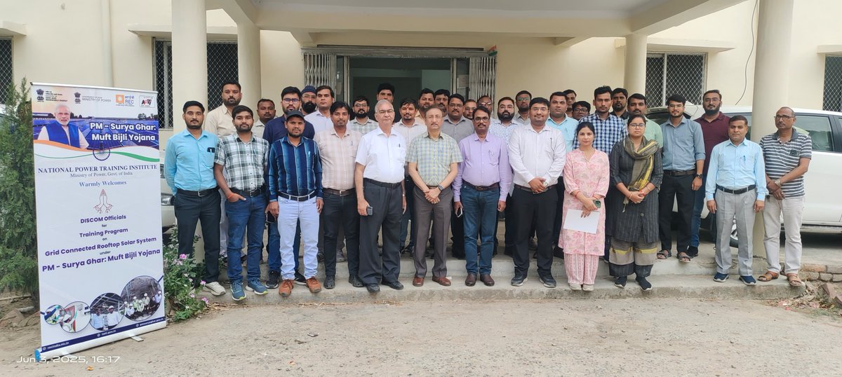 NPTI Faridabad has completed a training program under PM-SGMBY for Kanpur  Zone -1 at Kanpur during 02.06.2025 to 03.06.2025 with 35 participants. Sh R.N.Saroj, Chief Engineer, Kanpur Zone 1, and Sh  A.N. Gupta, Chief Engineer, Kanpur  Zone -2 graced valedictory session.