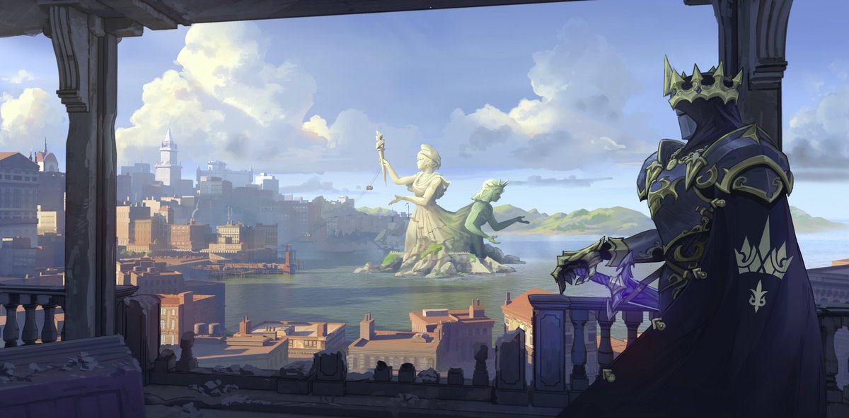 HenBuff's tweet image. Thank you so much to @Harmony_300 for bringing both the BBEG and an important location in my DnD setting to life. Go check out their art it's insanely good!!