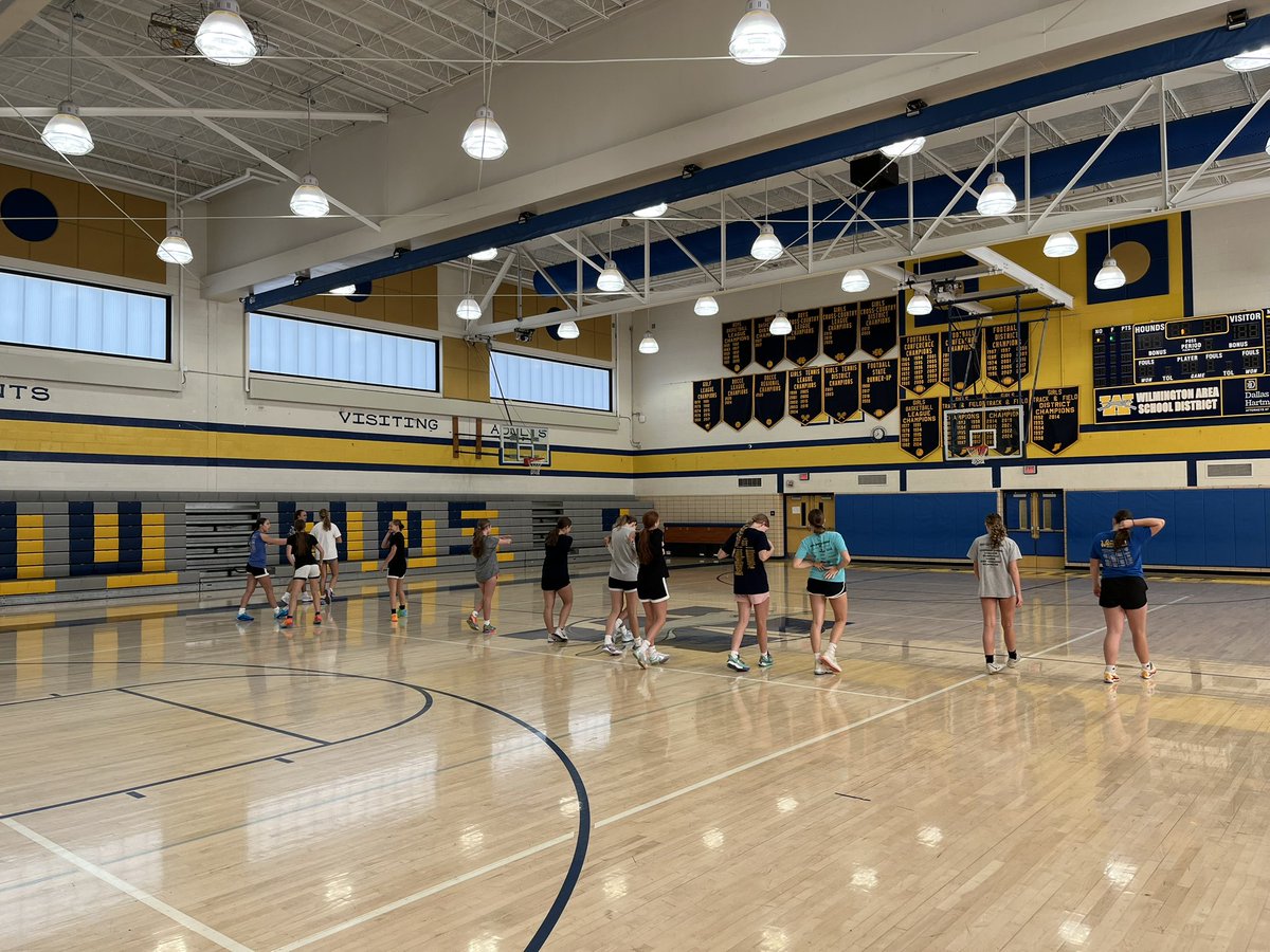 Good to get back into it competing with our Jv and varsity girls!  Open gym in morning, night league at Farrell in evening. Great day of bball for the Wilmington squad! This team I have a feeling is going to be special!💯