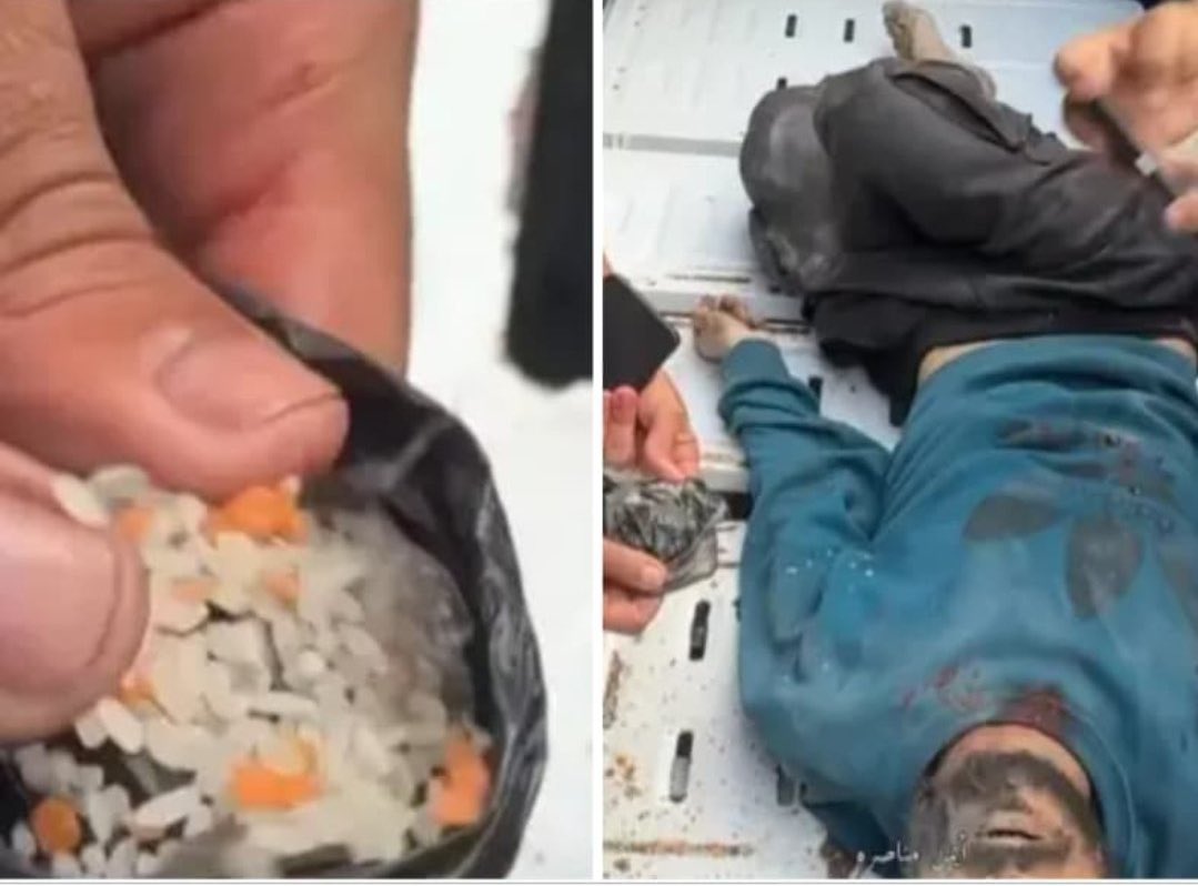 قتلوه وفي جيبه كيس رز بحجم كفة اليد كان عائد به إلى عائلته

مبكي حالنا، الجميع يشاهد هذه الكارثة التاريخية دون تدخل 

حرام والله