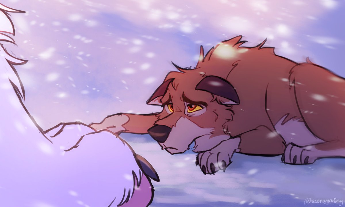 scorwynning's tweet image. Been too busy watching animated furry classics, and I felt swayed to redraw this powerful Balto scene with the white wolf. I&apos;m dumbfounded how I didn&apos;t watch this movie sooner!!