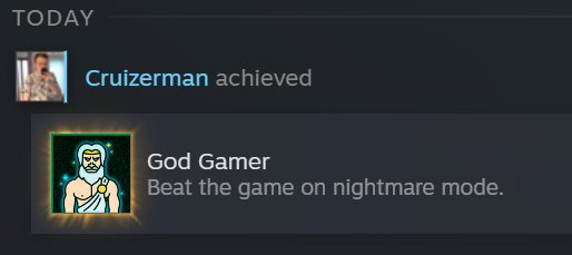Cruizerman99's tweet photo. I just beat Nightmare mode on Dead Signal! This has to be one of the best feelings i've felt unlocking any  achievements in any game. Next stop is beating Welcome to the Game 2, 1337 mode. @thewebpro Love ur games! 
https://t.co/Au6lqLZpx1 https://t.co/oTPrlFoiFO
