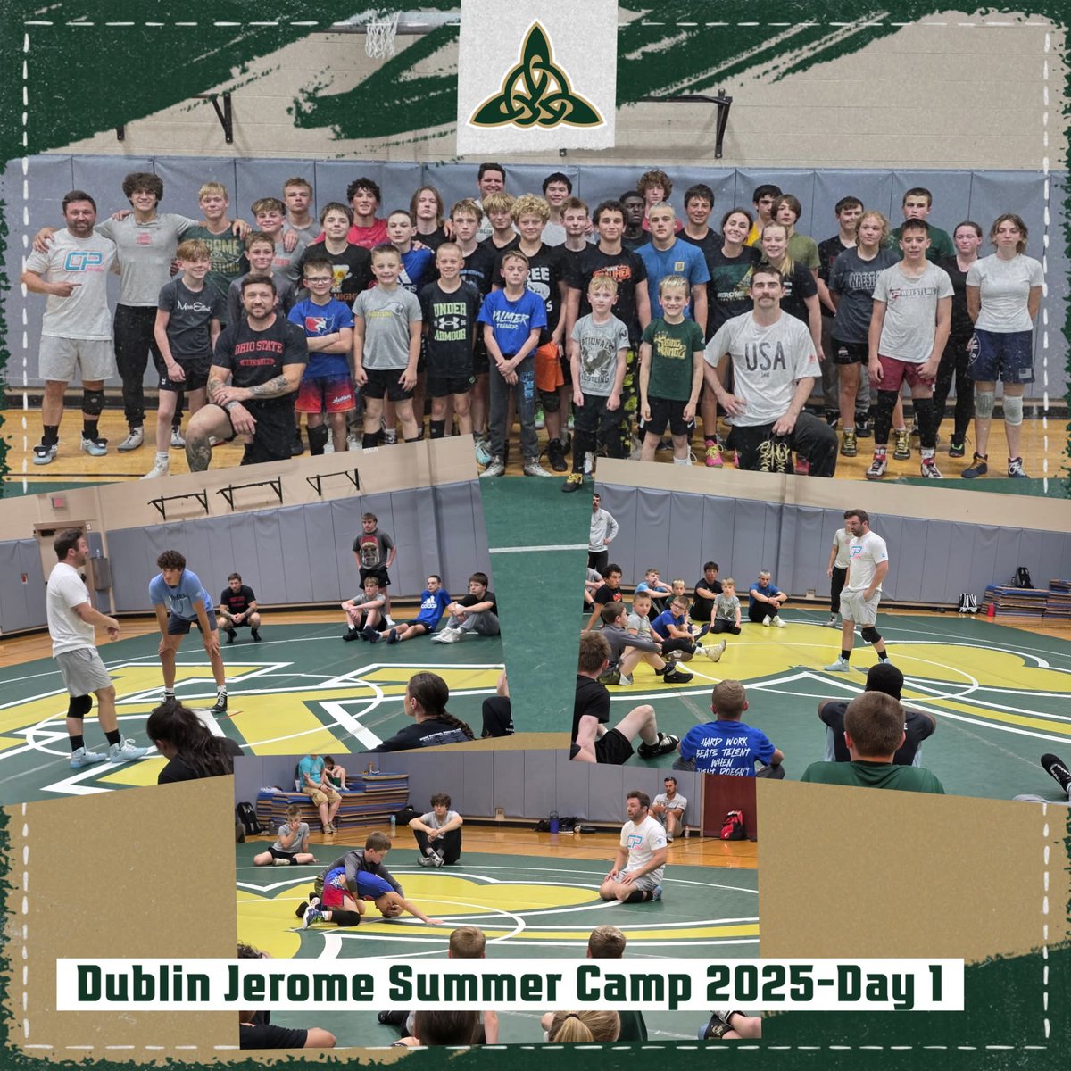 Great first day at Jerome's 2025 summer camp featuring Collin and Lance Palmer and several other camp coaches including Ohio State's Brandon Cannon.