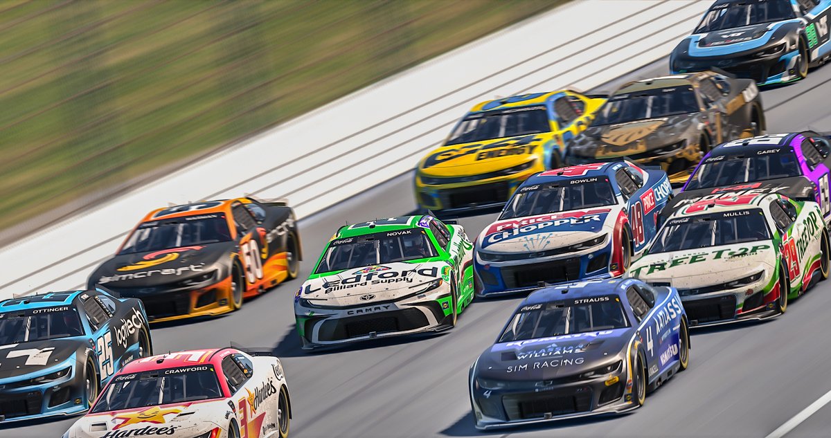 Rough night, Q'ed P7 and got some minor nose damage from an initial start wreck. Definitely felt some handling/speed issues but I did a poor job of tire management. A questionable late yellow set up late race restarts which dropped us from P16 to P24. Thanks to <a href="/LBilliardSupply/">Ledford Billiard Supply</a>❤️