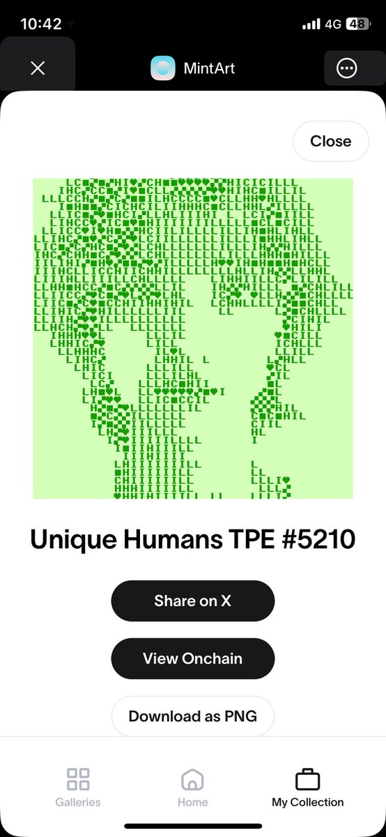 FX_Birdtree's tweet image. MintArt
人生初のNFTアートを発行（ミント）してもらった瞬間。

I just claimed Unique Humans TPE #5210 from MintArt! Mint your own at #MintArt #UniqueHumansTW #World world.org/mini-app?app_i…