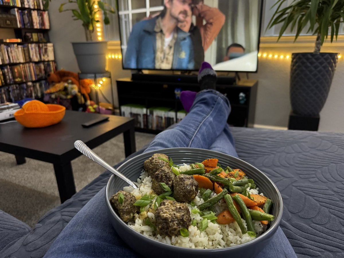 Fire Cracker meat balls and veggies.