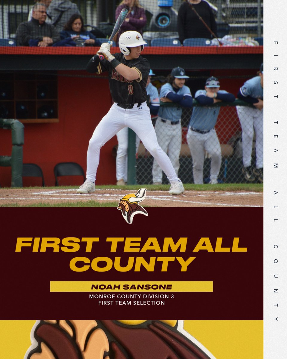 Congratulations to the following Vikings earning All Monroe County Division Three Selections:
Colden Forney - First Team
Noah Sansone - First Team
Cam Barbulean - First Team
Jack Albanese - Second Team
Aidan Lerner-Morelle - Second Team
Ethan Postle - Second Team
