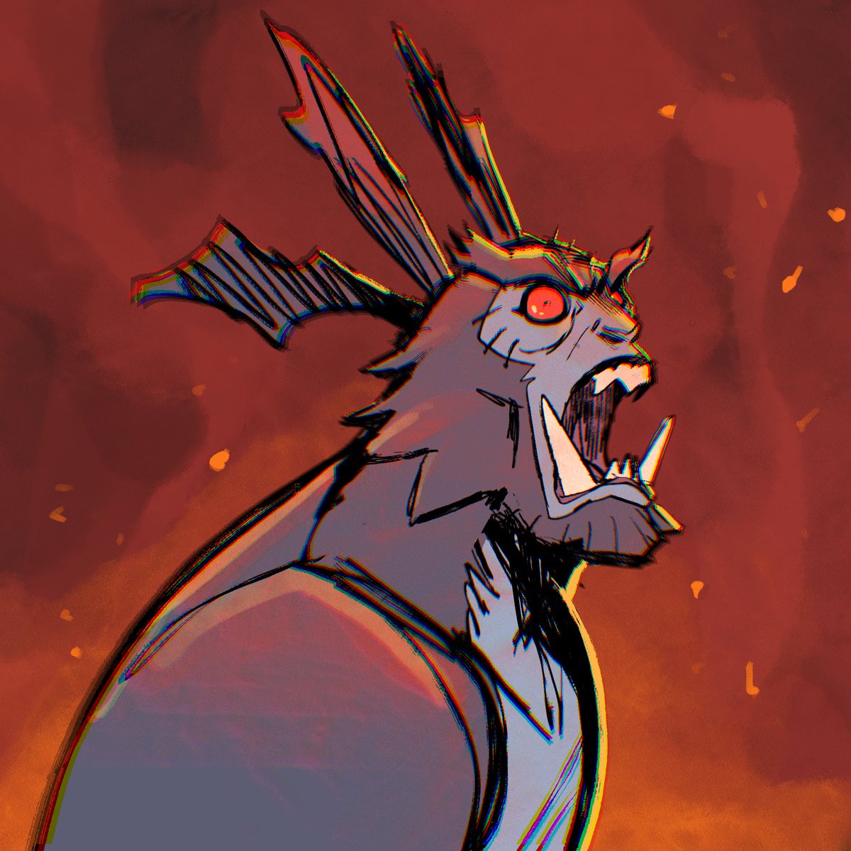 ianlaser's tweet image. A Devil Ape for your eye ballz. Drawn in procreate #illustration #cartoon #art