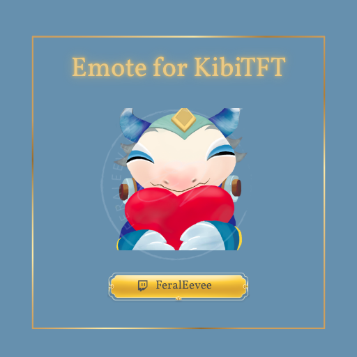 xFeralEevee's tweet photo. Heart Emote for my favorite, and only one I know of, Paddlemar Tactician Player KibiTFT❤️ https://t.co/wjJBiwQLkY