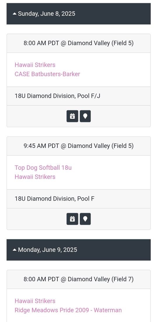 Madeline Nelson (@_madelinenelson) on Twitter photo Excited to compete with the Hawaii Strikers at the Zoom into June event. 🥎 HI—>CA
#18u #hawaiisoftball
<a href="/triplecrownspts/">Triple Crown Sports</a> <a href="/LegacyLegendsS1/">Legacy & Legends Softball</a> <a href="/Scout_ScottC/">College Scout</a> <a href="/SBRRetweets/">Softball Recruiting Reposts</a> <a href="/ESPNHonolulu/">ESPN Honolulu</a> <a href="/HIsportsradio/">Hawai'i Sports Radio</a> <a href="/scoringlive/">ScoringLive</a> Excited to compete with the Hawaii Strikers at the Zoom into June event. 🥎 HI—>CA
#18u #hawaiisoftball
<a href="/triplecrownspts/">Triple Crown Sports</a> <a href="/LegacyLegendsS1/">Legacy & Legends Softball</a> <a href="/Scout_ScottC/">College Scout</a> <a href="/SBRRetweets/">Softball Recruiting Reposts</a> <a href="/ESPNHonolulu/">ESPN Honolulu</a> <a href="/HIsportsradio/">Hawai'i Sports Radio</a> <a href="/scoringlive/">ScoringLive</a>
