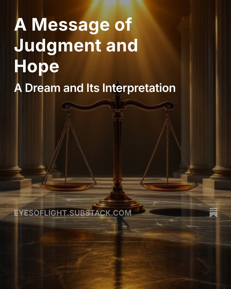CEpub's tweet image. A Message of Judgment and Hope open.substack.com/pub/eyesofligh…