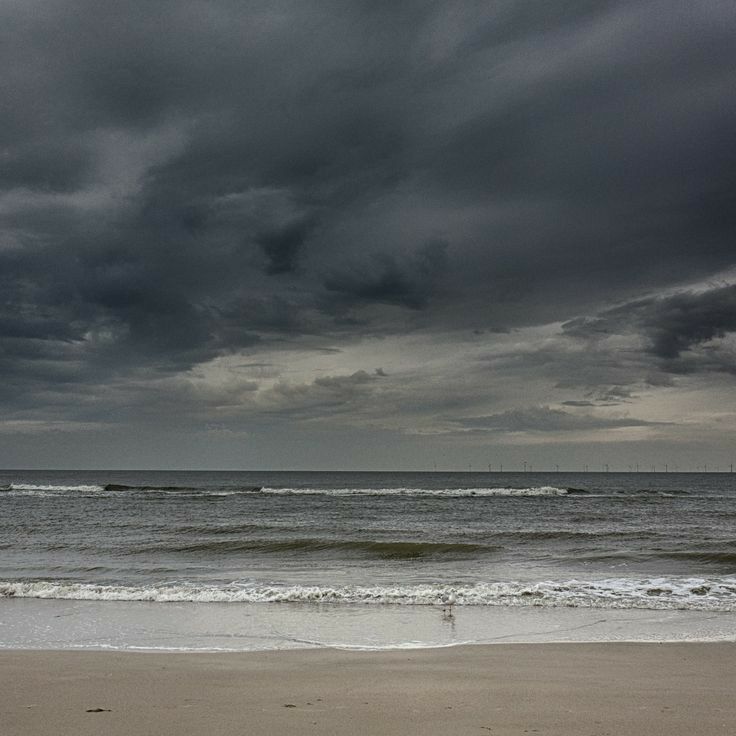 gloomy beach.