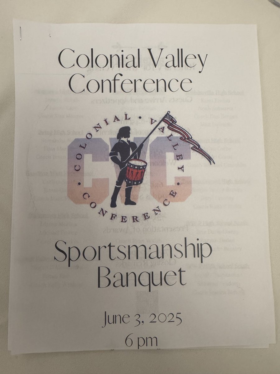 Congratulations the Megan D’Alessandro, Ethan Rich and Coach Wittkop on receiving the 2025 CVC Sportsmanship Award tonight.