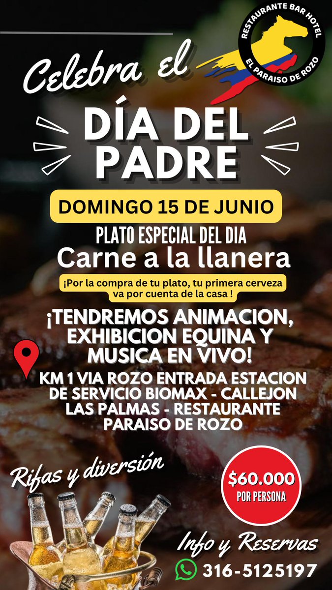 #Colombia 

Celebremos el Día del Padre en Paraíso de Rozo