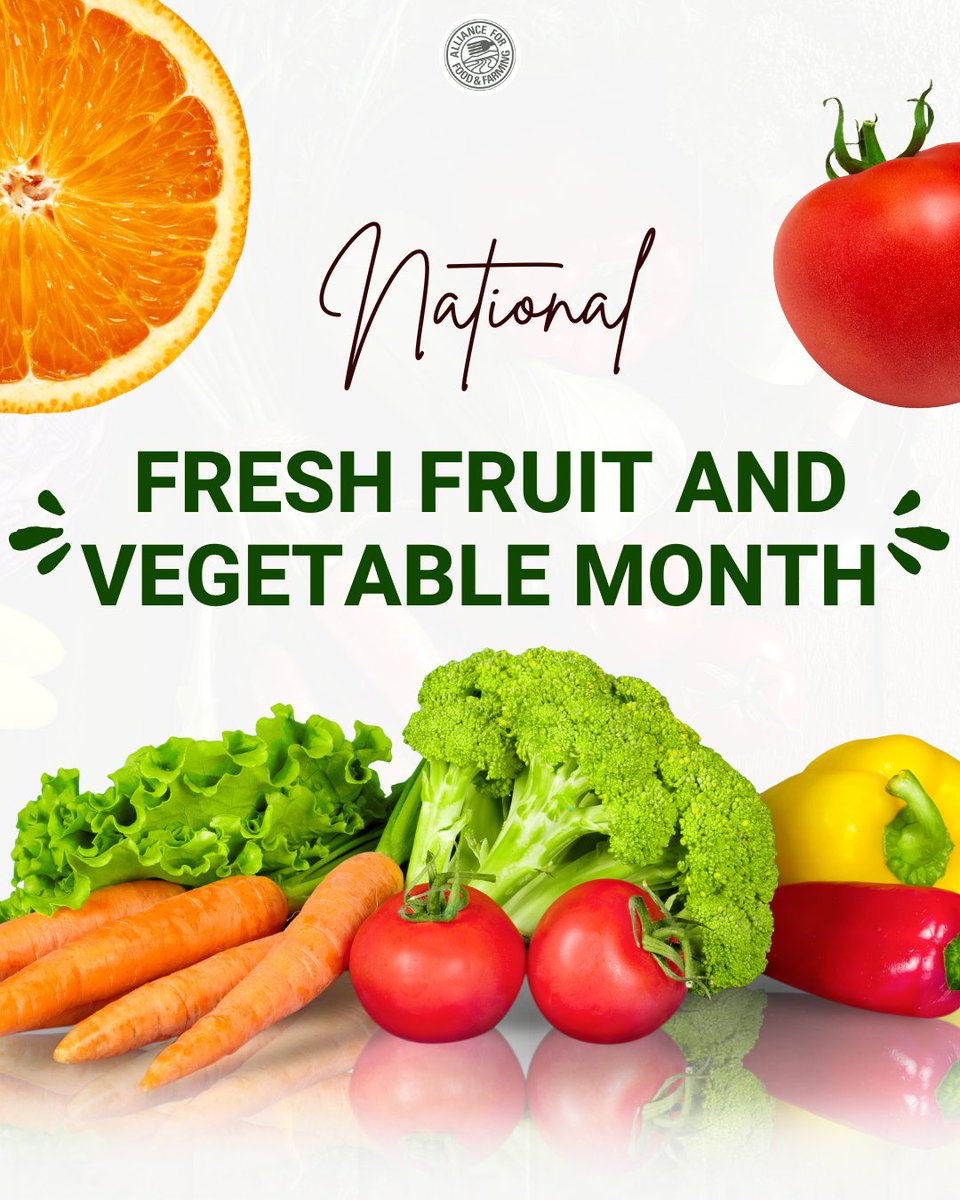 June is National Fresh Fruit and Vegetable Month! 🍎 🥦 

Packed with essential nutrients, fruits and vegetables are perfect additions to any meal or snack, helping to keep our hearts and bodies healthy. Celebrate this month and beyond by enjoying plenty of fresh produce! ❤️