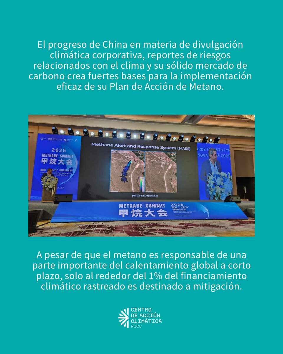 🌍 Marcelo Mena presentó en La Cumbre del Metano en China los avances en mitigación de CH₄. Chile y China comparten metas ambiciosas contra el 2º impulsor del calentamiento global. Solo el 1% del financiamiento climático va al metano 🚨 #CambioClimático