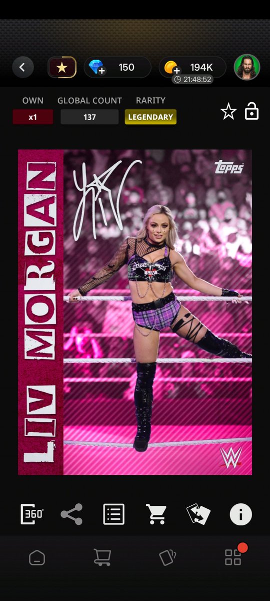 MDW_Page's tweet image. My FIRST Legendary pull in #WWESlam and I got my girl!! Let's GO!! #ToppsSlam