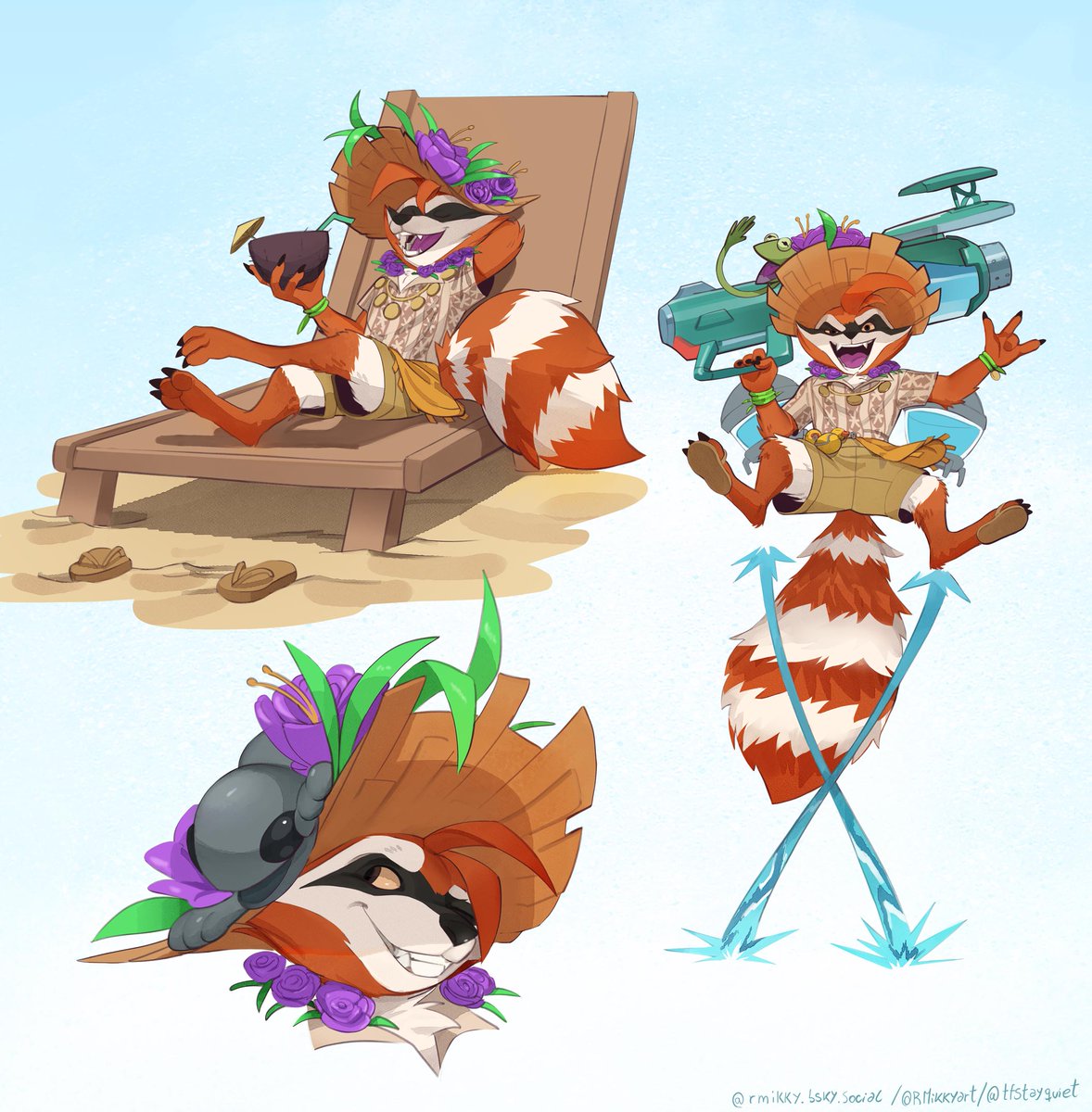 Rocket Raccoon sketches, because he is cool!