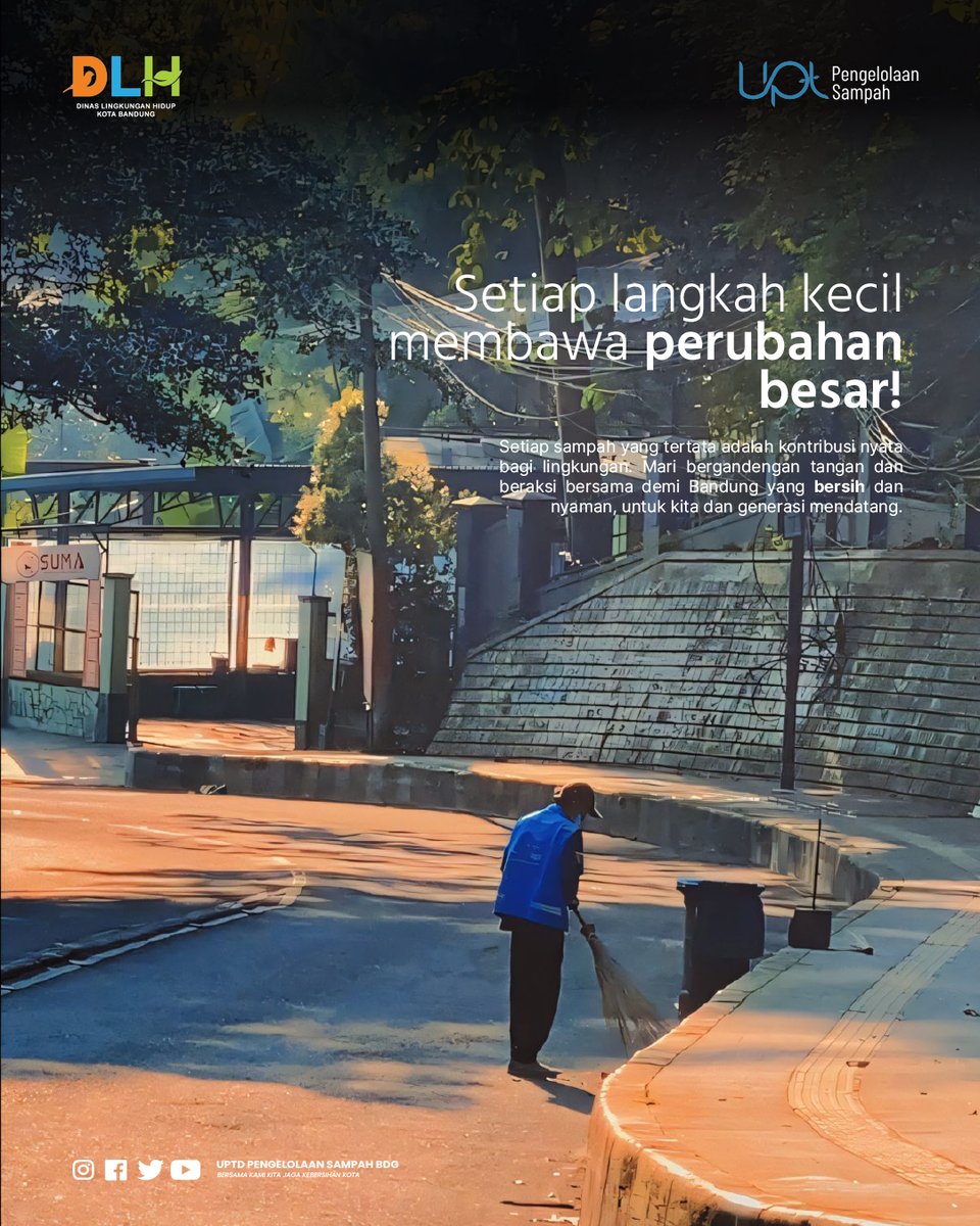 Setiap langkah kecil kita, dari membuang sampah pada tempatnya hingga ikut mendaur ulang, adalah bukti nyata cinta pada lingkungan.

bersamakamikitajagakebersihankota