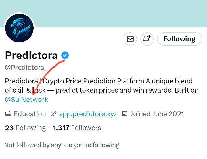 🔰Predictora Mining Airdrop
🪂Get &gt; $PERD Token
🚀For All User

link: app.predictora.xyz/?ref=NihadMd75…

➡Refer code: NihadMd75604

° Bind Sui Wallet &amp; Profile Set up
Submit Refer Code &amp; Click Miniing
Start Mining &amp; Click Predict
Choose Coin &amp; Submit Ep &amp; Done