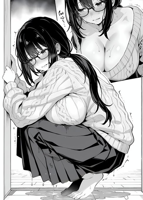 このあとの展開、あなたはどっちでヌキたい? A:地味子ちゃん、バイブが止まらずそのまま玄関で… B:「ごめんなさい…でも…」と謝りながらズボンを脱がしてくる 投票はリプのアンケートに #こっそり抜いてたはずなのに #月岡マンガ