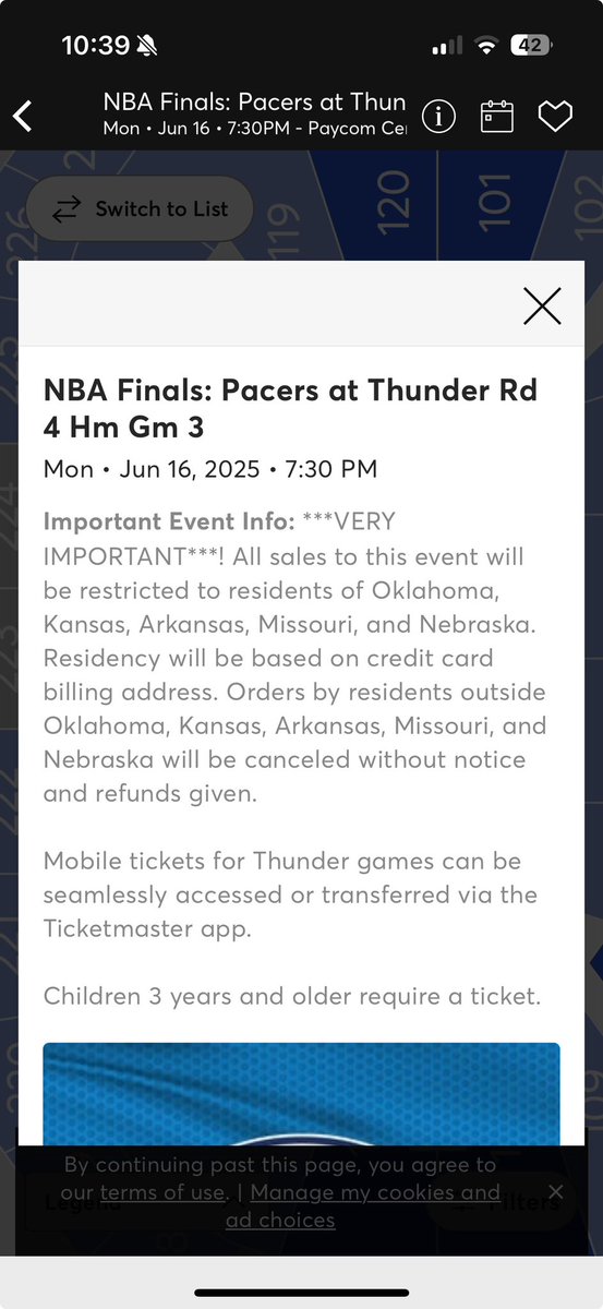 Sheena (@mrssheenalynn) on Twitter photo Looks like the OKC Thunder are trying to keep the Pacers’ fans out of their arena for the NBA finals 🤔 <a href="/KySportsRadio/">Matt Jones</a> Looks like the OKC Thunder are trying to keep the Pacers’ fans out of their arena for the NBA finals 🤔 <a href="/KySportsRadio/">Matt Jones</a>