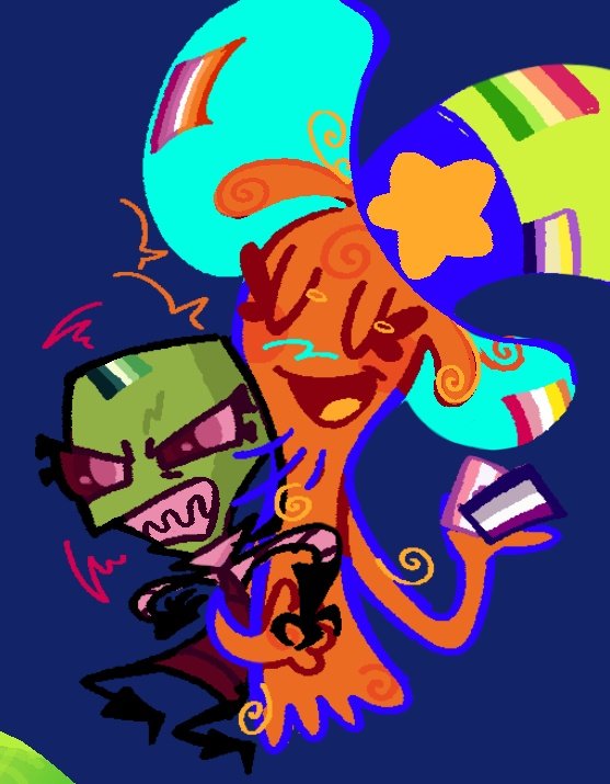 zim4wander's tweet image. Day 15 bee who you aree for your pridee You can share your irkenstar queer hcs if you want(please