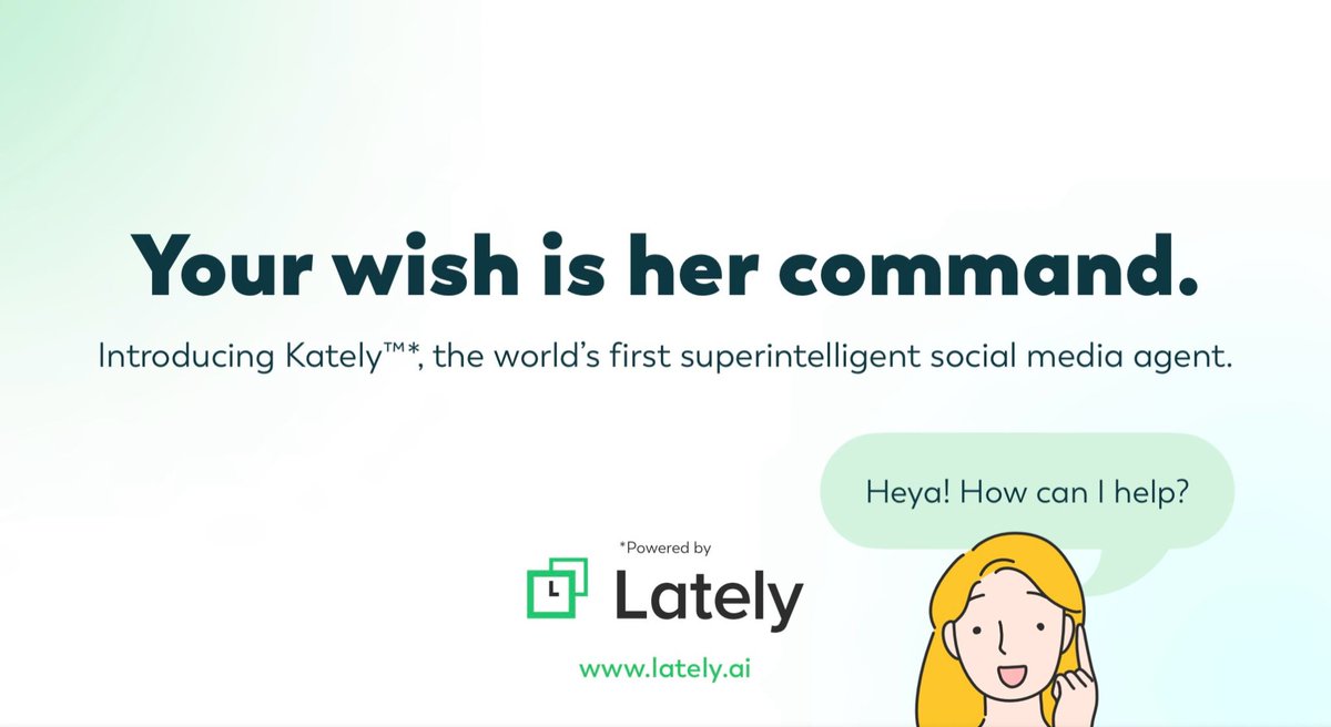 Content so good, it should be illegal.
Kately™ is the world’s only chat-based, customizable AI agent that can take over your entire organic social media planning, creation, execution and management process – AND deliver remarkable ROI. 
Sneak peek here &gt; kately.ai