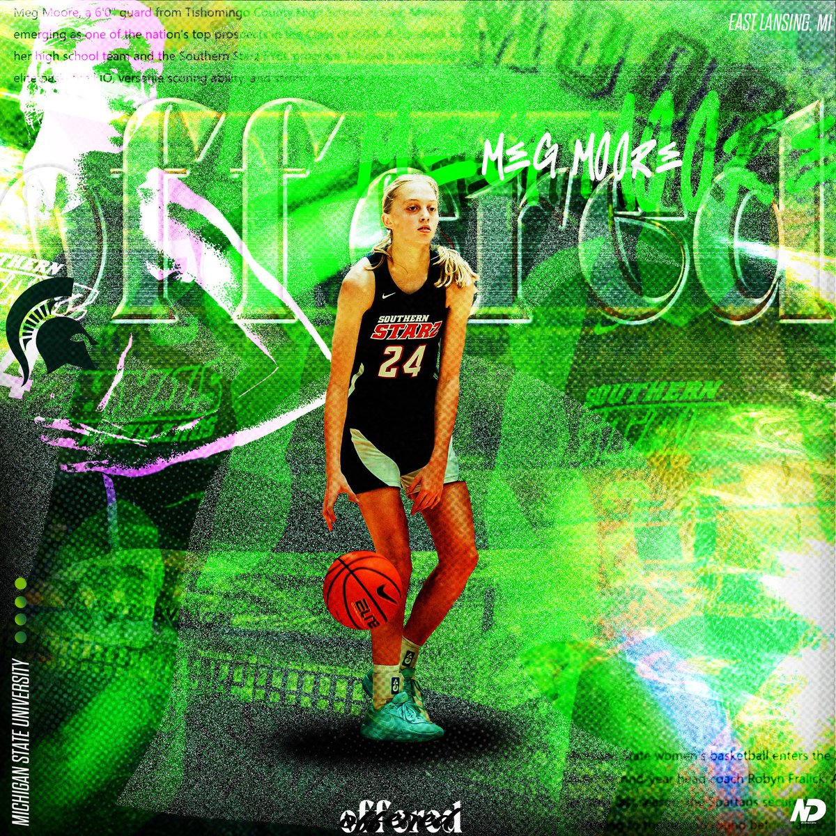 Meg Moore (@megmoore0) on Twitter photo after a great conversation with <a href="/CoachFralick/">Robyn Fralick</a> and her staff, I am blessed to have received an offer from <a href="/MSU_WBasketball/">Michigan State Women's Basketball</a>! thank you for the encouragement and for believing in me! Psalms 77:2 #AGTG after a great conversation with <a href="/CoachFralick/">Robyn Fralick</a> and her staff, I am blessed to have received an offer from <a href="/MSU_WBasketball/">Michigan State Women's Basketball</a>! thank you for the encouragement and for believing in me! Psalms 77:2 #AGTG