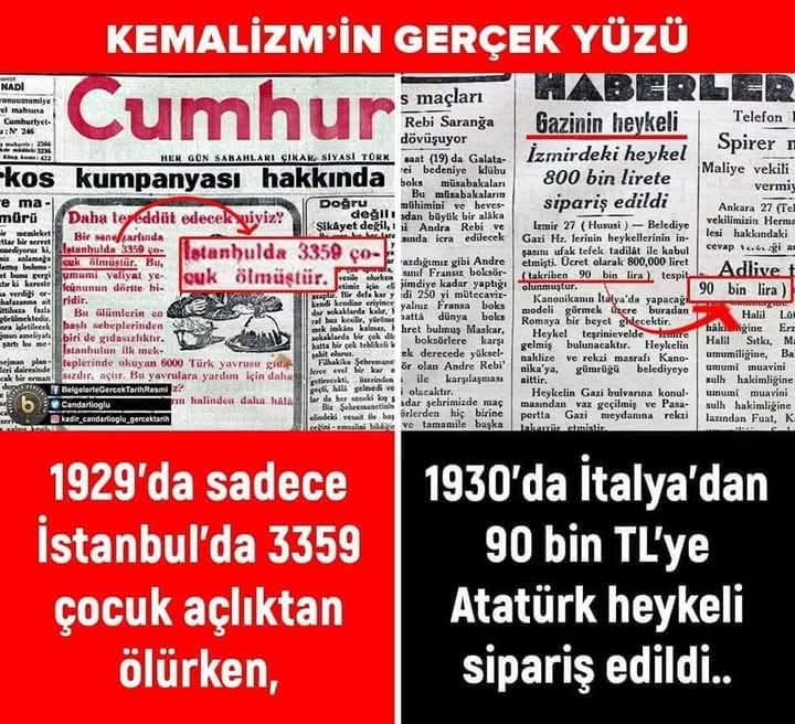 Mustafa Kamal dönemi, 1932. 

"700.000 köylü, 6 liralık Yol Vergisi'ni ödeyemediği için yol inşaatlarında köle işçi olarak çalıştırılıyordu." 

📕Paradigmanın İflası; Fikret Başkaya; Sayfa: 166

"Fransız yazar Madam Gaulis'e Mustafa Kemal yönetimini öven bir kitap yazması için