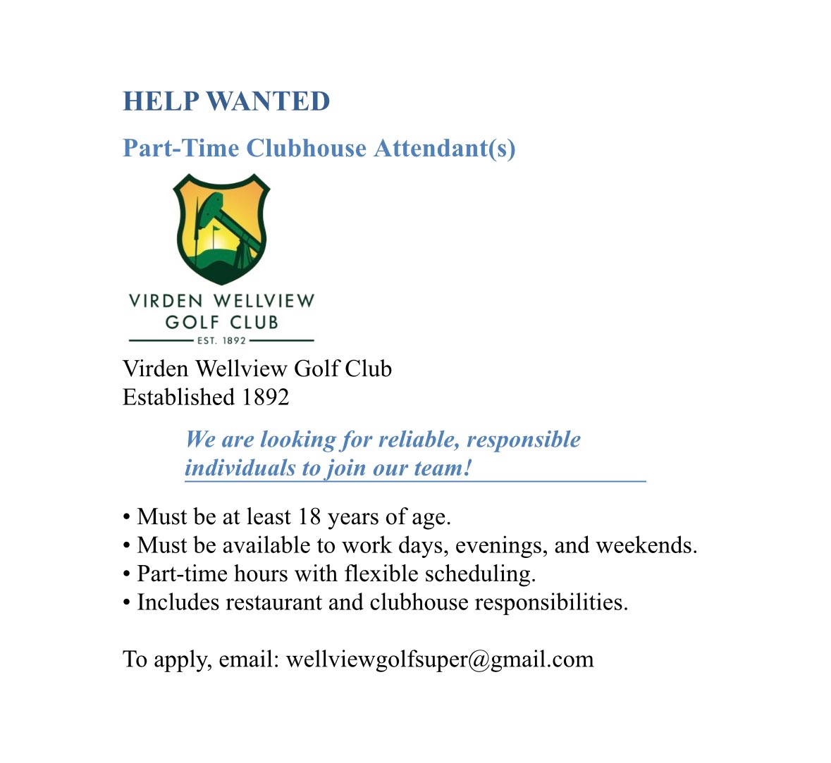 Virden Wellview Golf (@virdengolfclub) on Twitter photo 