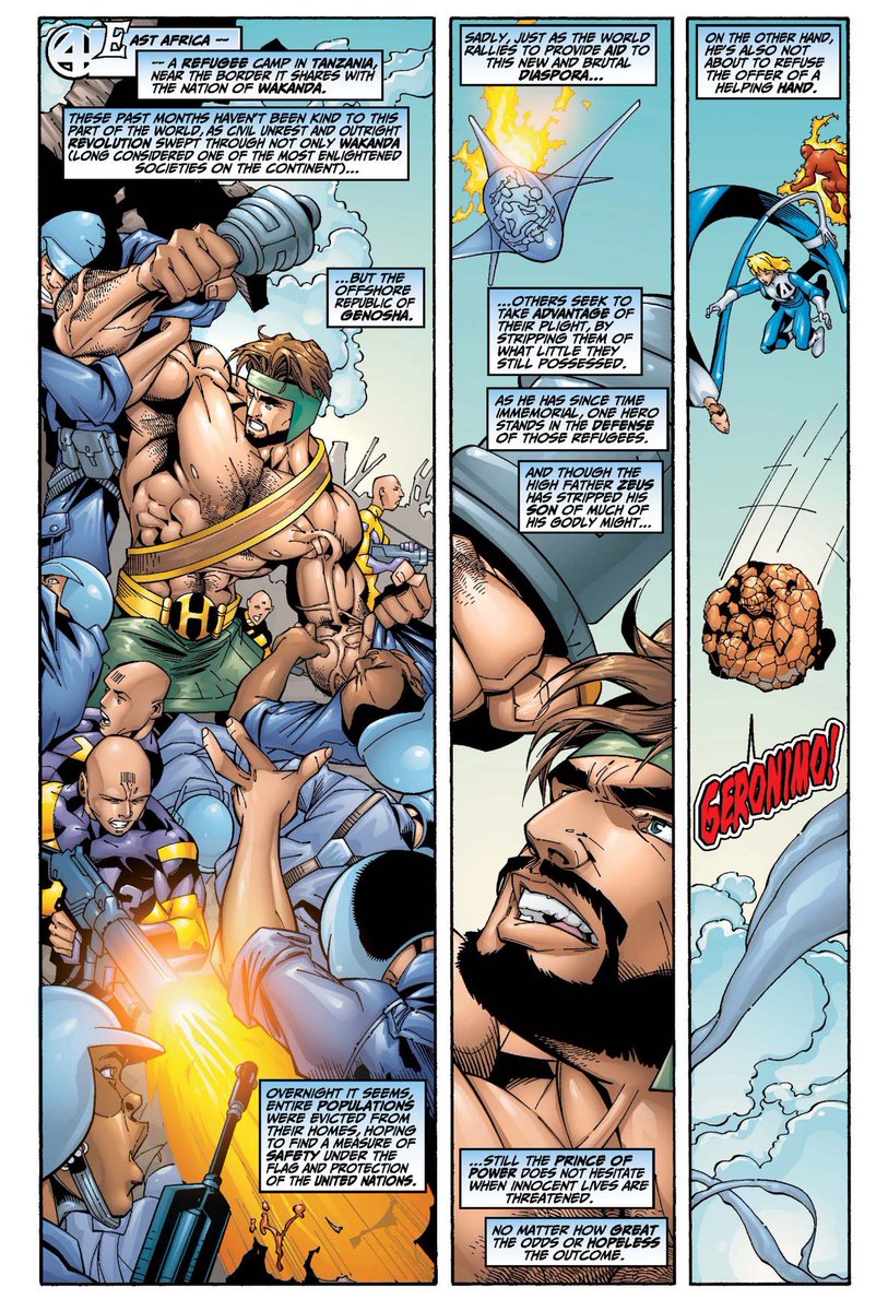 Hercules the typa guy to spend his free time protecting refugees.