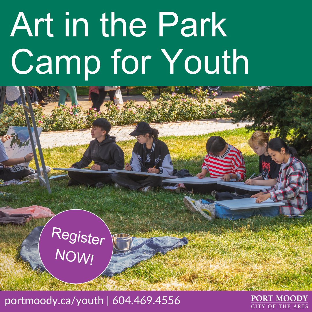 Art in the Park is for ages 11-15, and invites you to explore painting, clay, drawing, crafting, and nature art - all inspired by the beauty of the great outdoors. Secure your spot today! Visit bit.ly/PomoYouthCamps and look under "Half Day Camps."