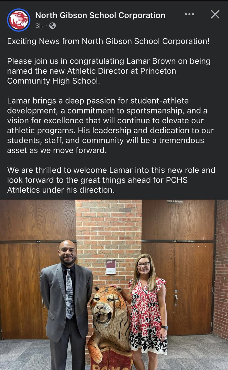 LaMar Brown was approved to be the Princeton athletic director tonight